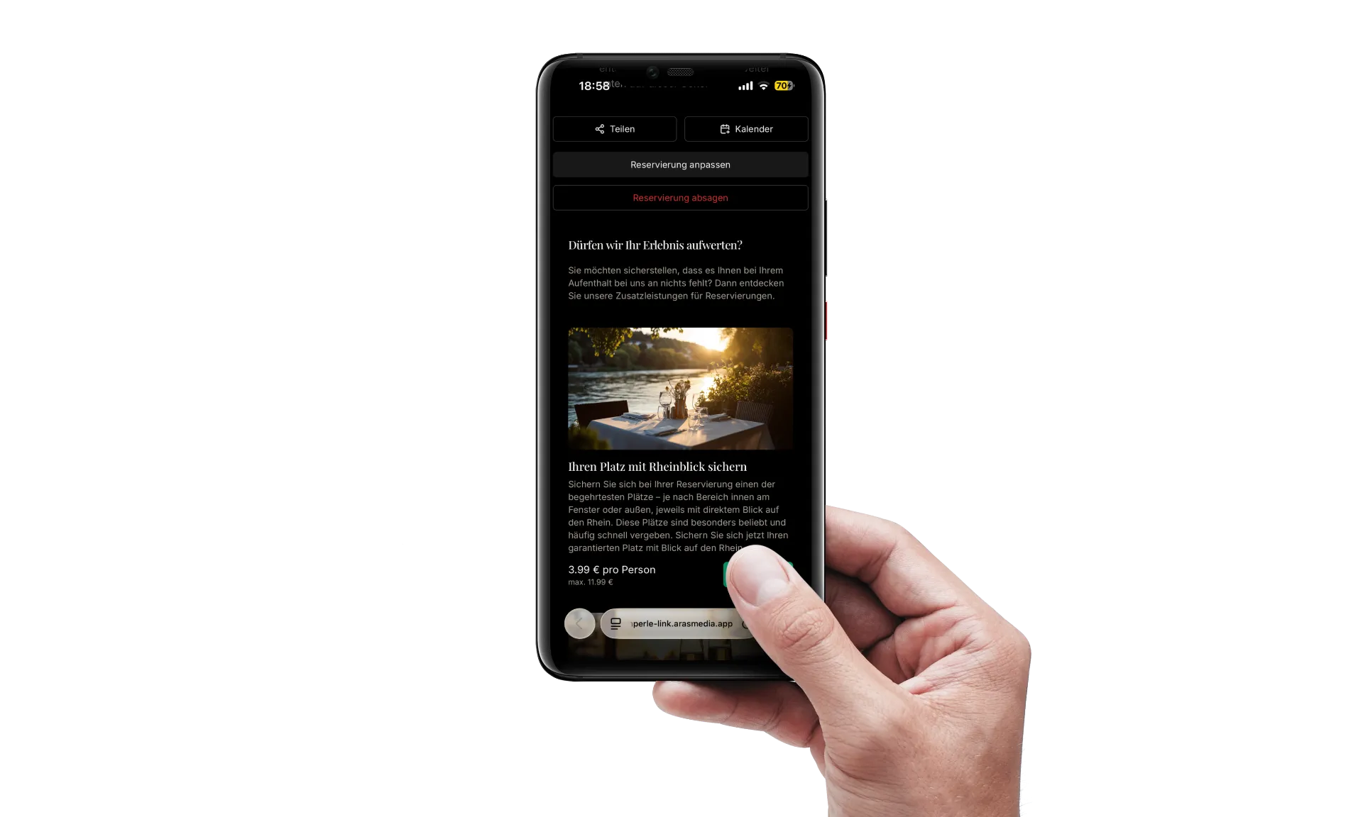 Add-Ons im Reservierungsprozess