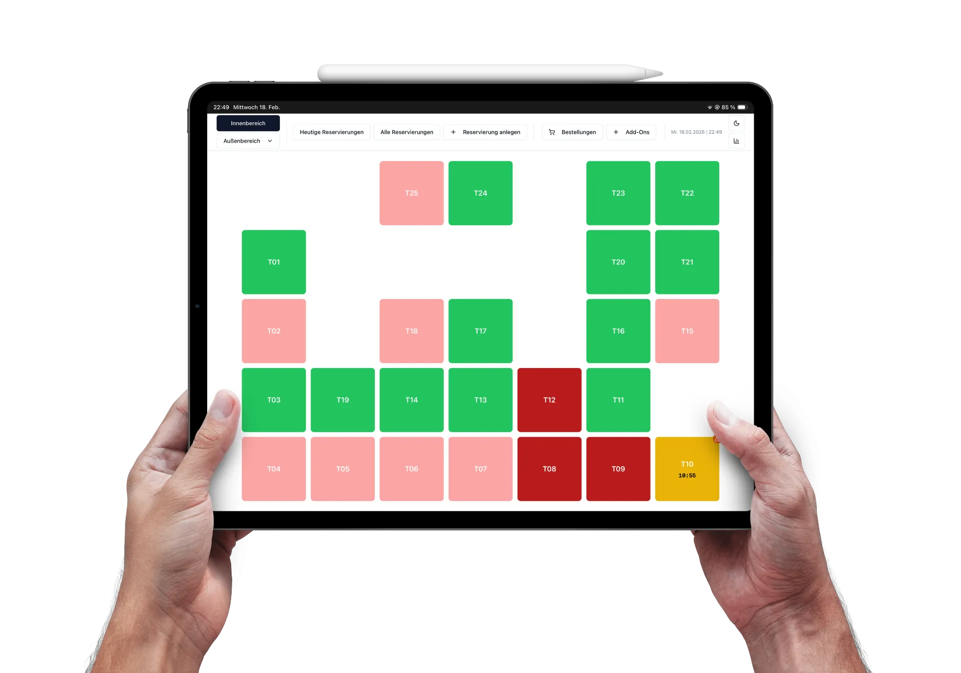 Digitales Reservierungsbuch – Tischmanagement
